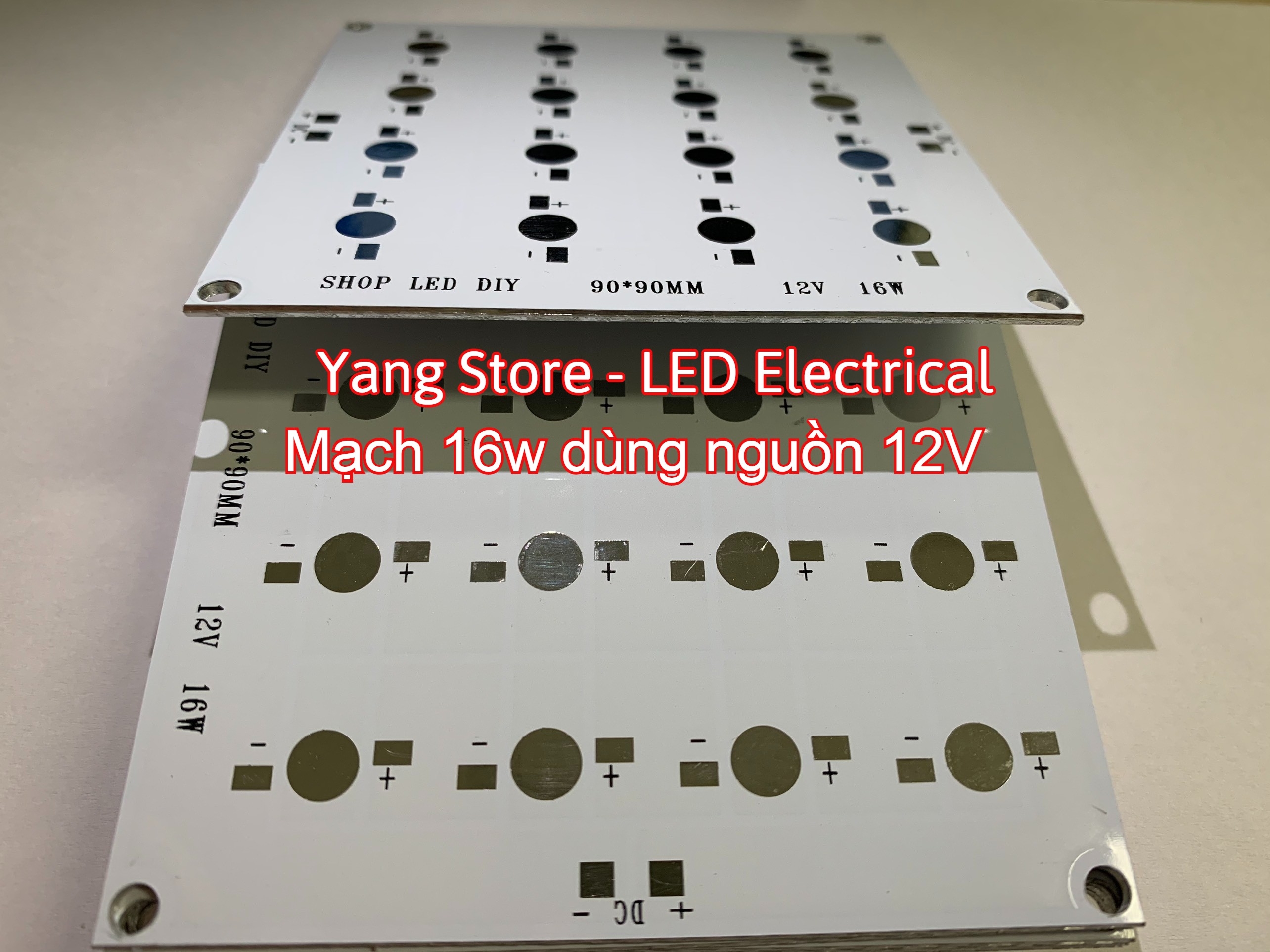 Đế nhôm hàn led luxeon 1W 3W dùng nguồn 12V