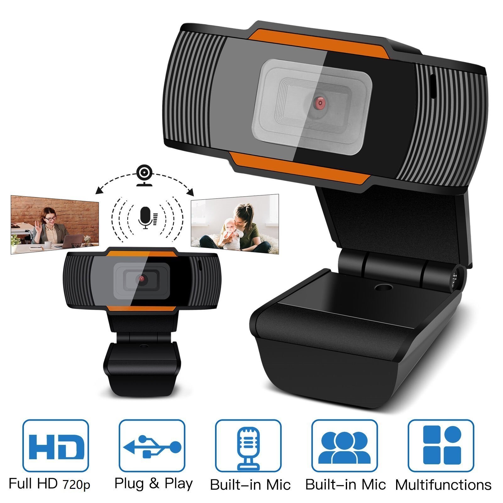 Webcam pc chuẩn hd có mic học online