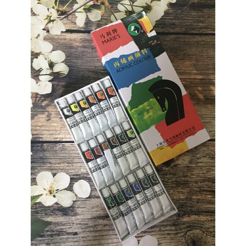 Set 18 màu acrylic Marie's (12ml/tuýp)