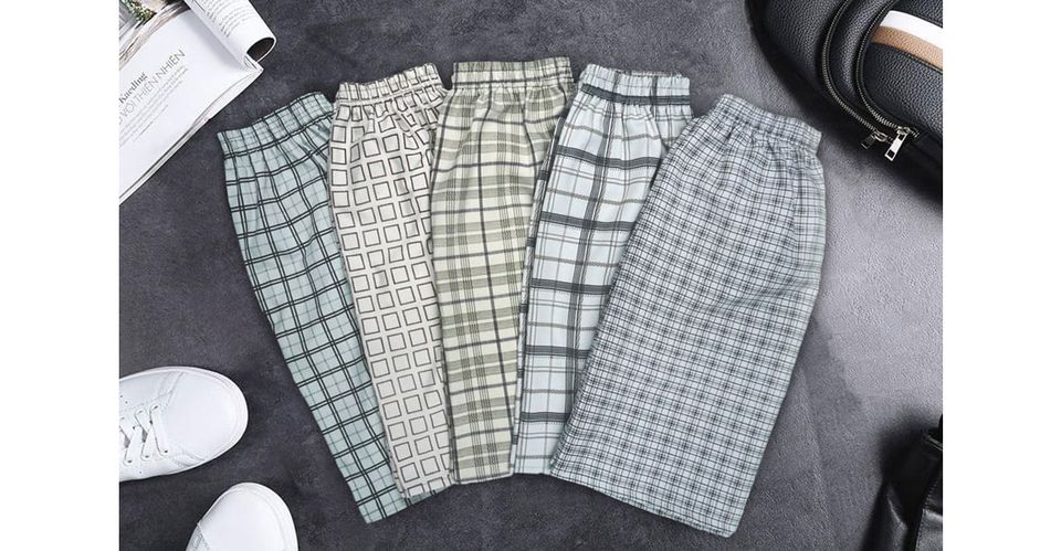 QUÂN ĐÙI SHORT NAM SỌC KẺ CARÔ COMBO 3 CÁI 100K