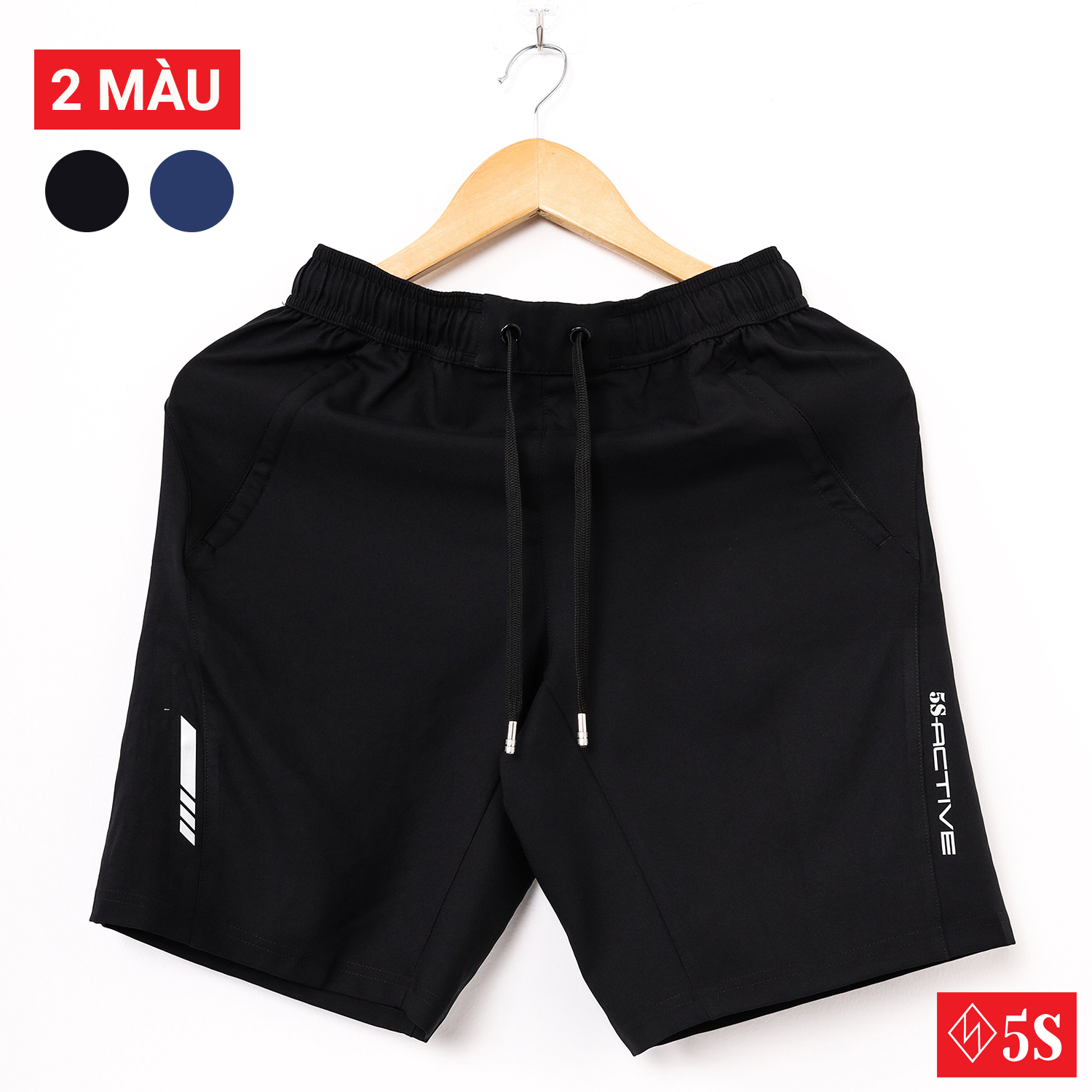 Quần Short Nam 5S (2 Màu) Vải Mềm, Siêu Nhẹ, Dáng Thể Thao, Thiết Kế Trẻ Trung Năng Động (QSG002S1-01)