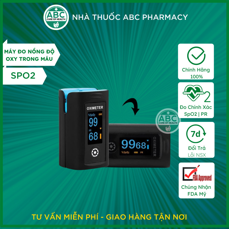 Máy đo Spo2, máy đo nồng độ oxy Creative Medical PC-60A chính hãng, bảo hành 6tháng