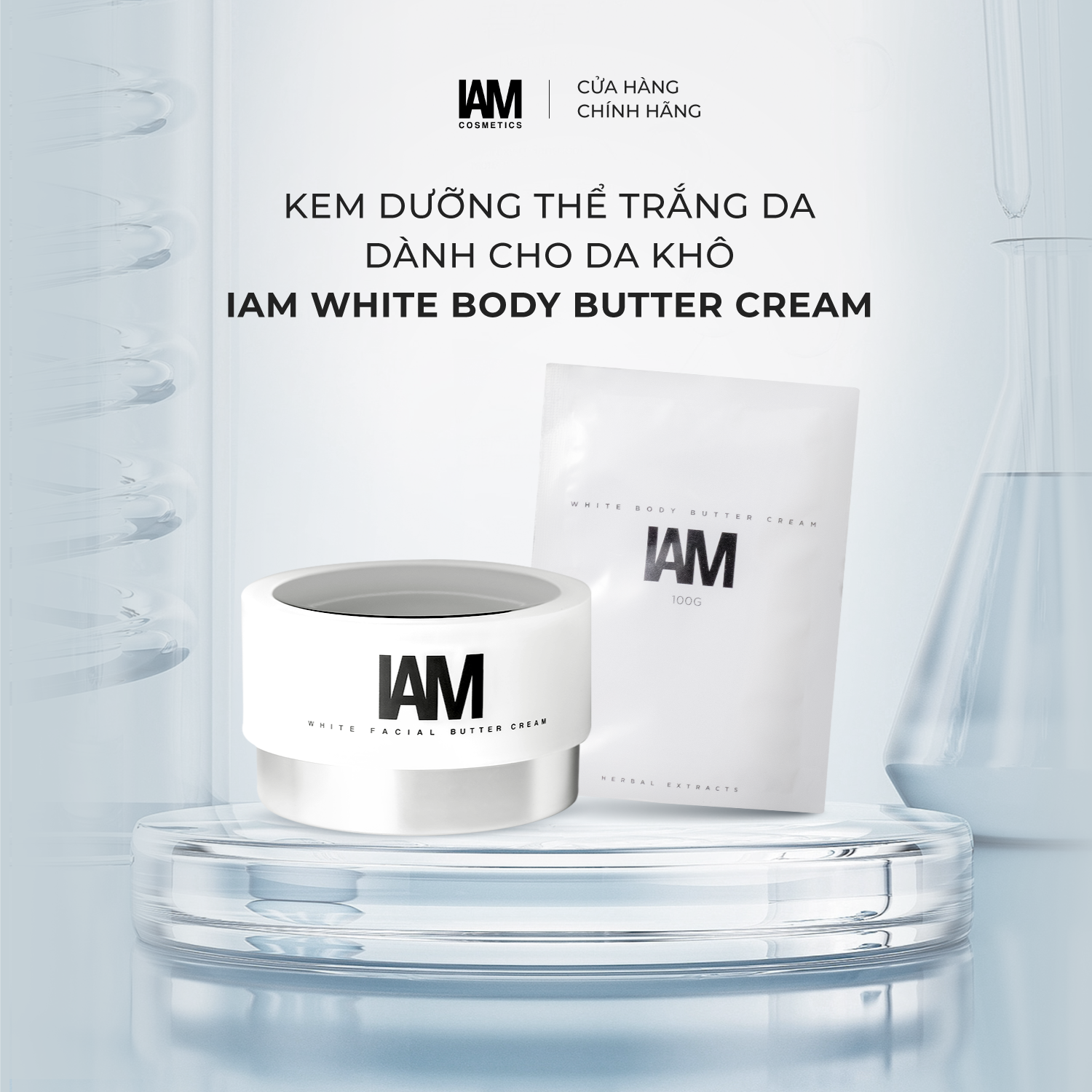  COMBO 1 KEM IAM + 1 TÚI REFILL DƯỠNG TRẮNG KHOA HỌC Cho Da Thiếu Ẩm IAM- Kem IAM-nhankhaai aibankem nhan kha ai nhan khả ái 
