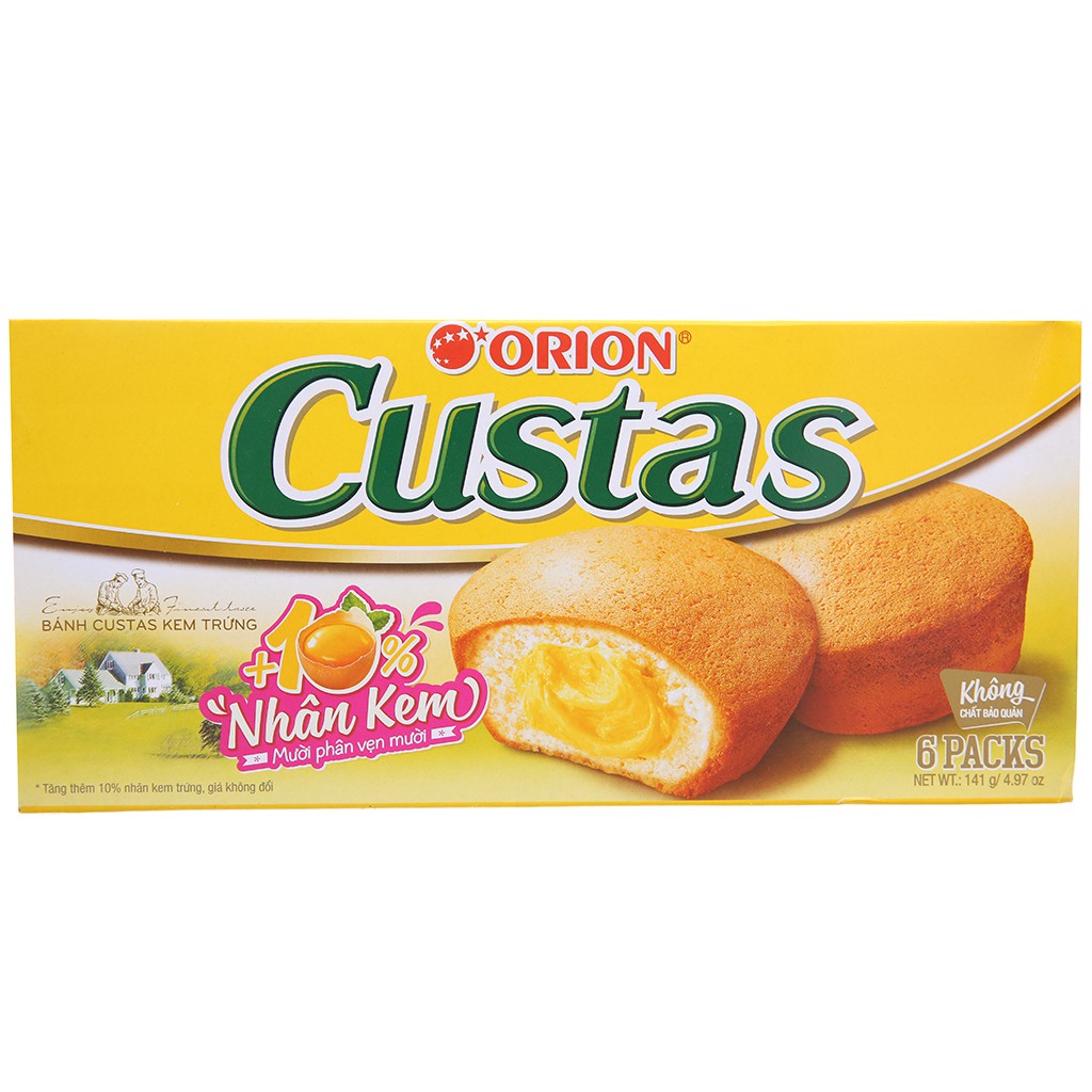 Bánh kem trứng Custas hộp 141g