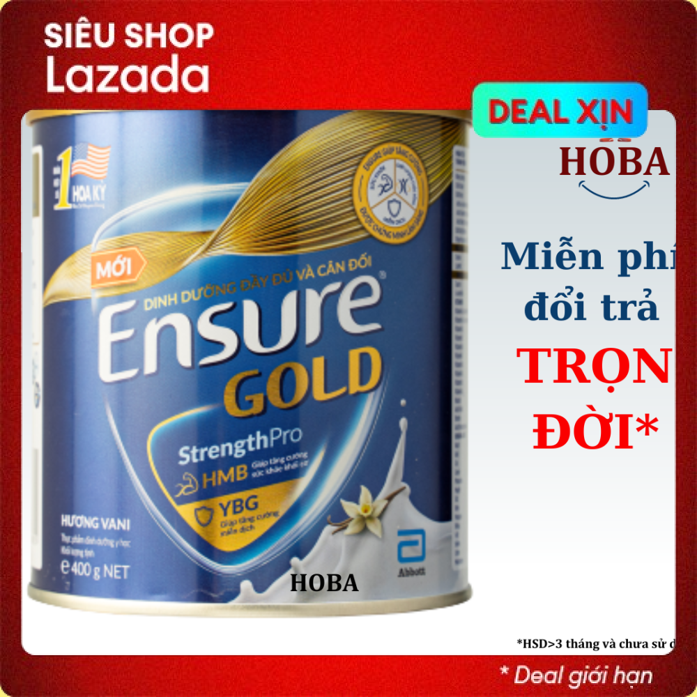 Sữa Ensure Gold bột có HMB và YBG 380g