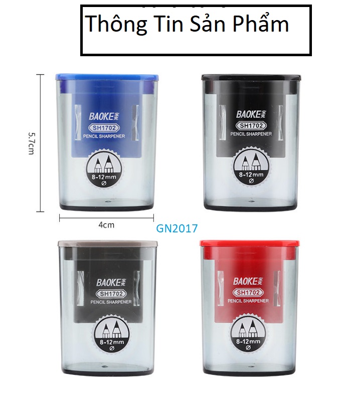 Gọt bút chì, chuốt viết chì sh1702 8-12mm baoke
