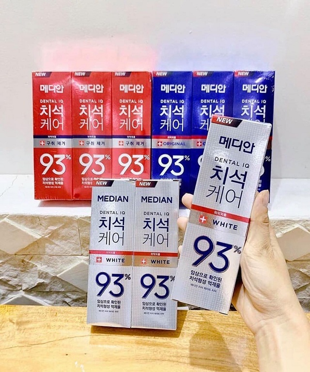 [HCM]Kem đánh răng Median Dental IQ 93% White Hàn Quốc