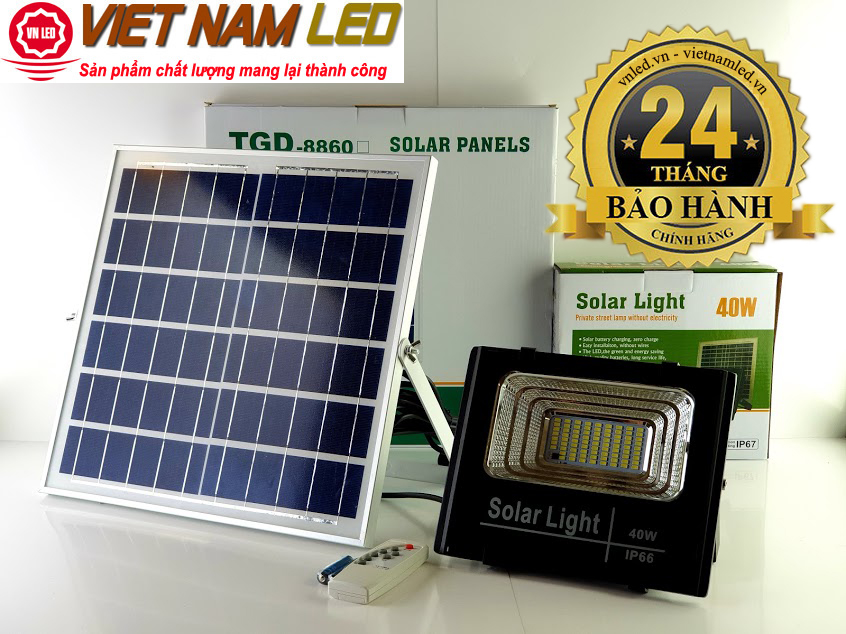 ĐÈN NĂNG LƯỢNG MẶT TRỜI 40W SOLAR LIGHT, vnled, vietnamled, 0936395395
