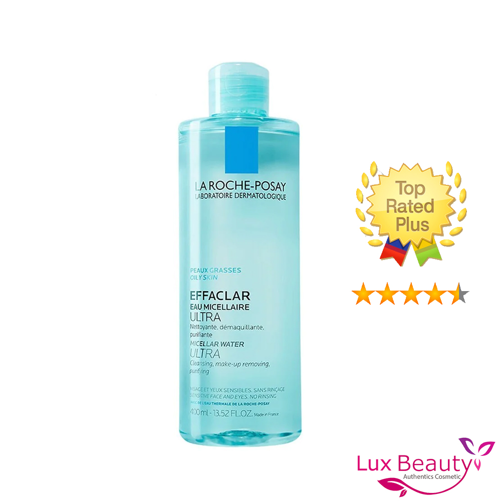 Nước tẩy trang la roche-posay eau micellaire ultra 400ml mầu xanh cho da dầu