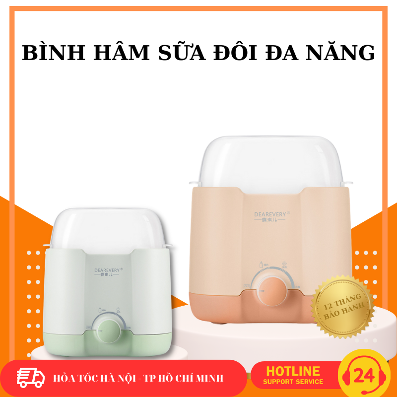 Máy hâm sữa và tiệt trùng đa năng 4 trong 1 hâm nóng, tiệt trùng bình sữa, hấp thức ăn và luộc trứng bảo hành 12 tháng - Mochikidsvn