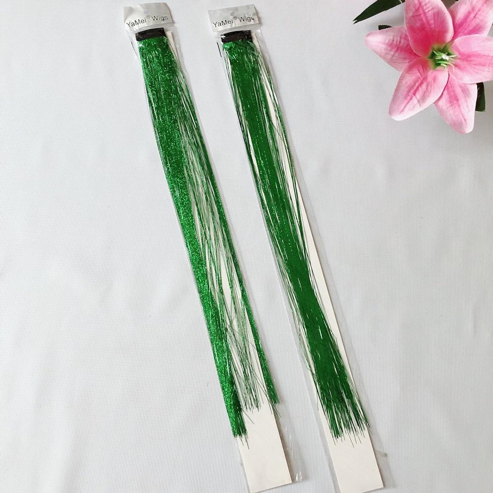 Combo 2 tép line tóc kẹp màu xanh lá tươi trẻ