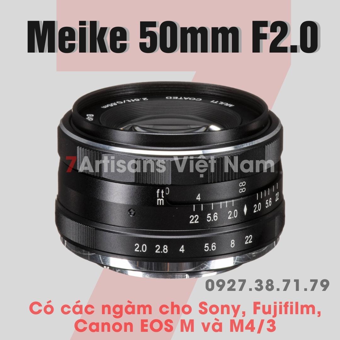 Ống kính meike 50mm f2.0 - lens chân dung dùng cho fujifilm, sony, canon eos m và m4/3