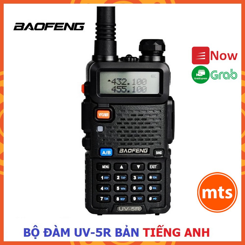 Bộ đàm baofeng uv-5r fm 100-240v walkie talkie màn hình lcd có đèn led bản quốc tế tiếng anh - minh tín shop