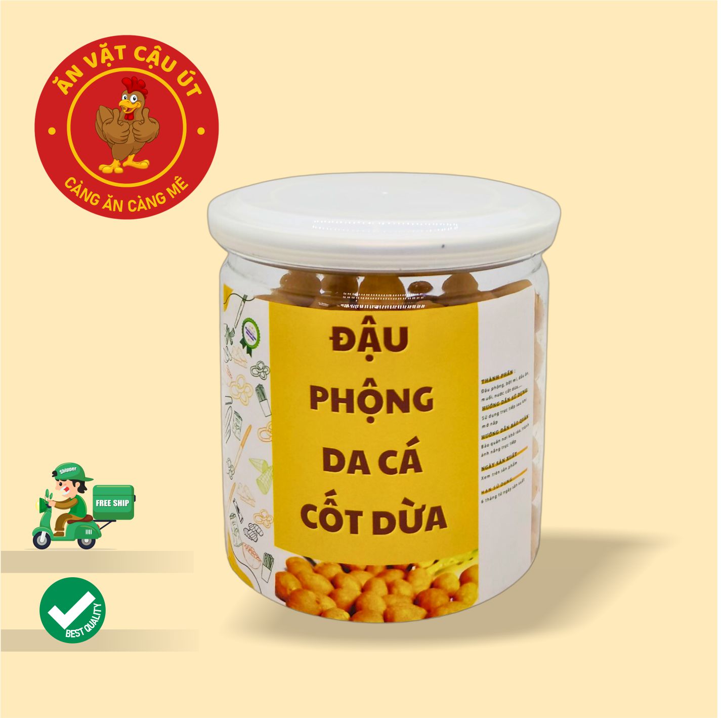 Đậu phộng da cá nước cốt dừa loại ngon | siêu ngon