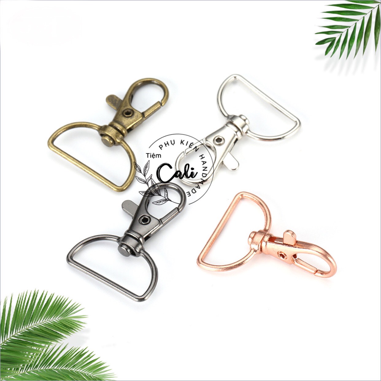 Móc khóa giỏ, khóa càng cua, móc quai cặp - phụ kiện Macrame, handmade - 1 cái