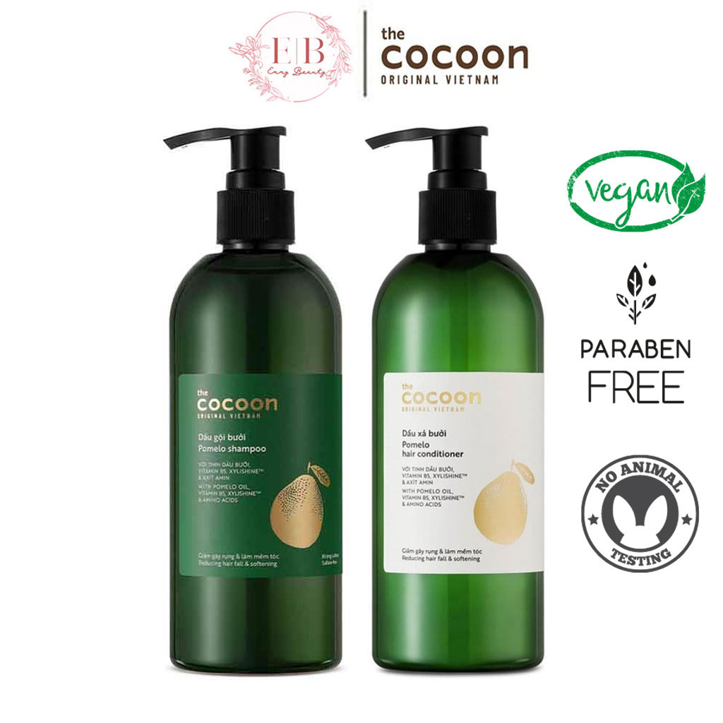 Bộ dầu gội bưởi Pomelo Cocoon 310ml + Dầu xả bưởi Pomelo Cocoon 310ml