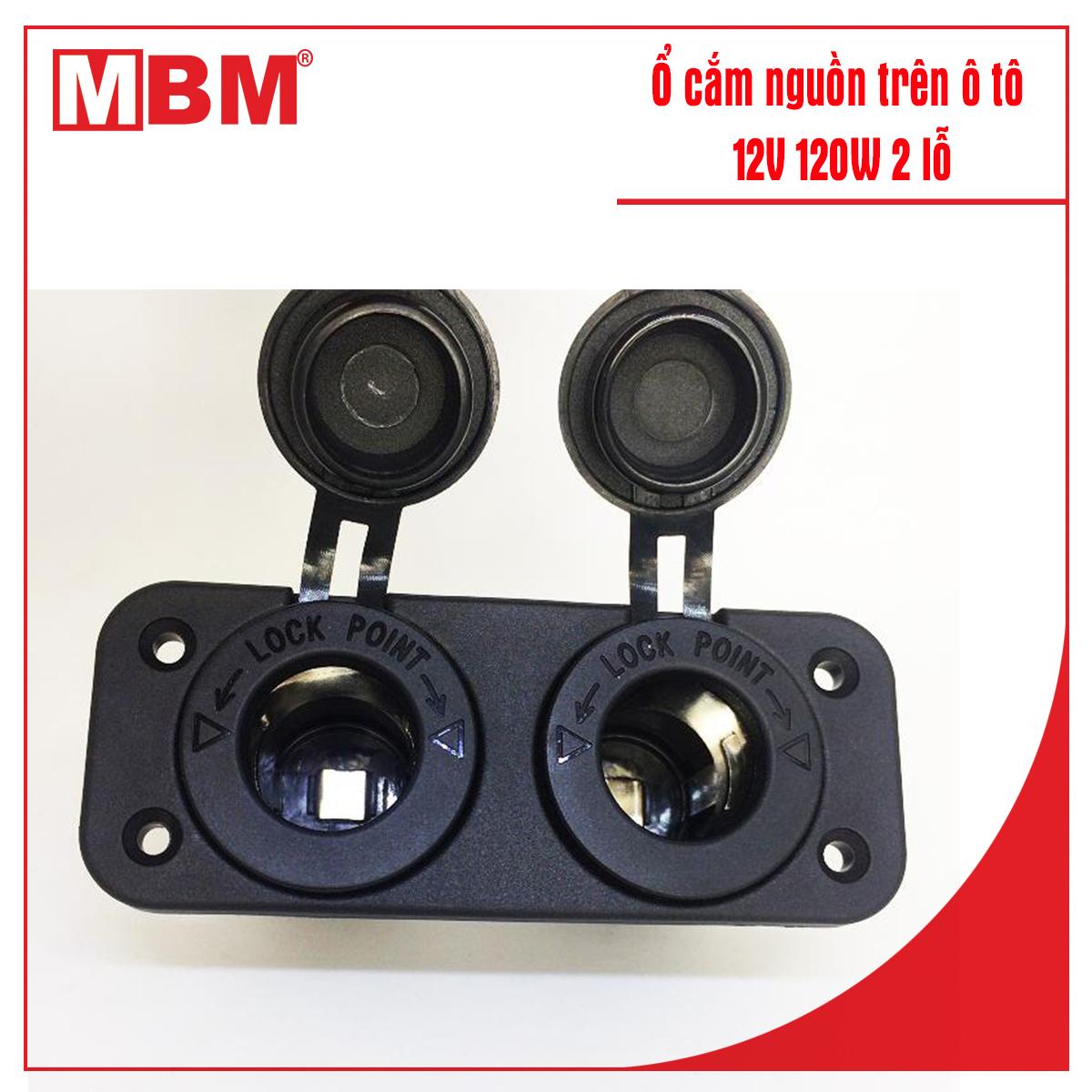 Ổ cắm nguồn trên ô tô 12v 120w 2 lỗ