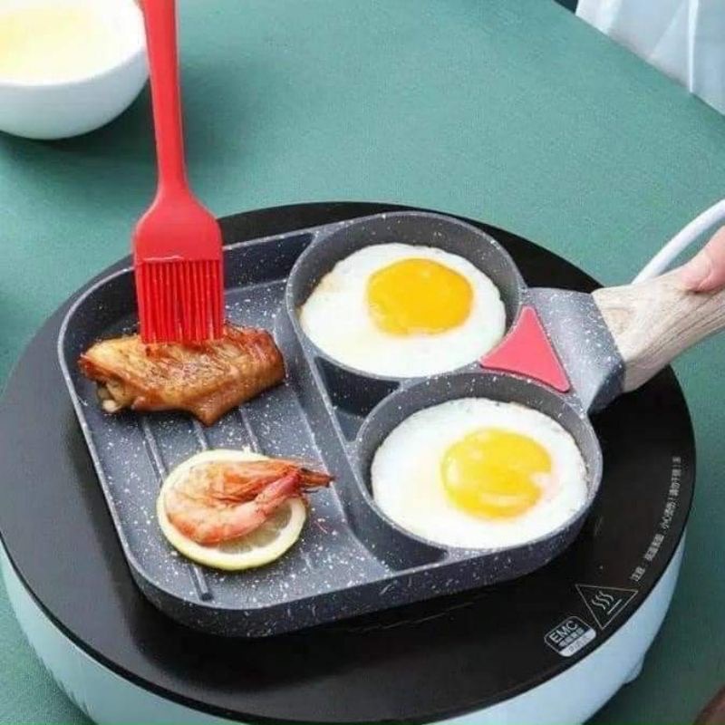 Chảo đá 4 ngăn cao cấp, chảo chống dính 4 ô tiện lợi, chảo chia ngăn mini