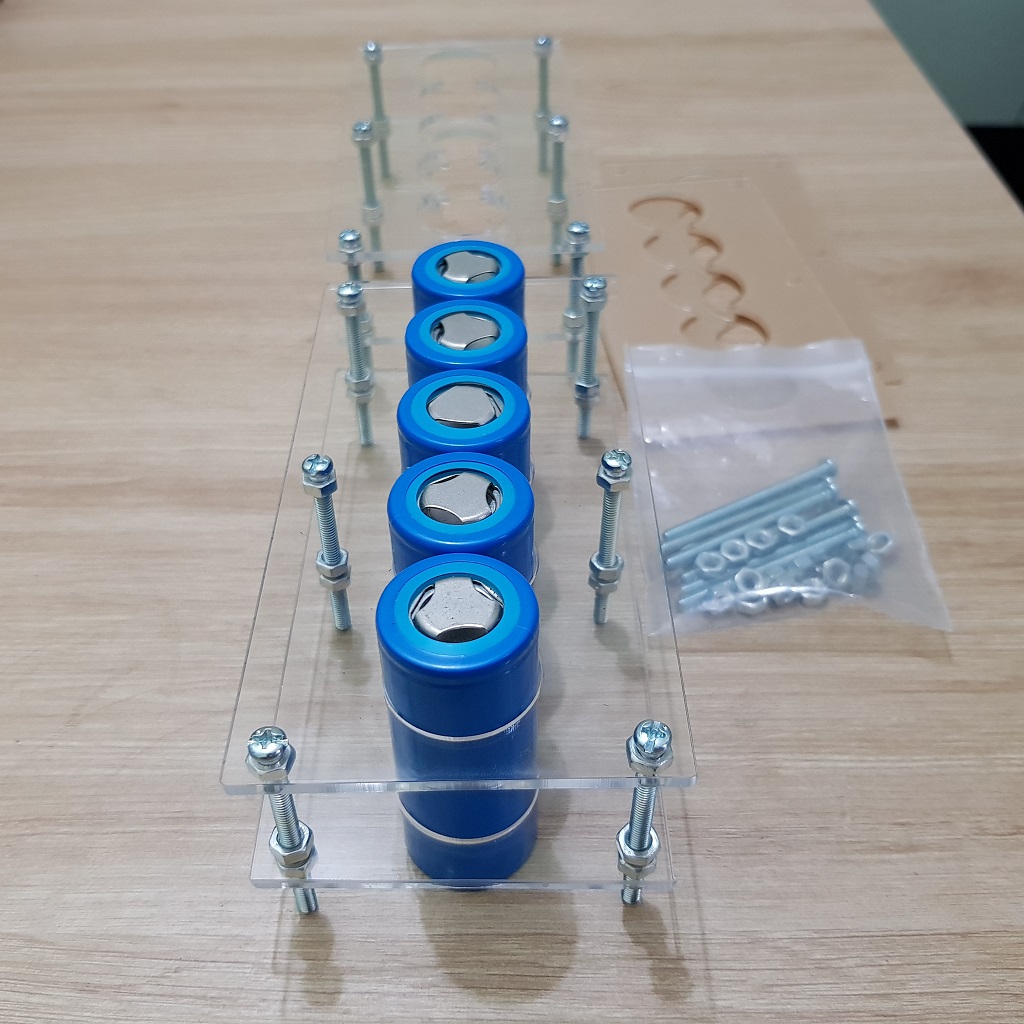 [DIY] Khuôn đóng cell pin 26650 | pin 5s | 5 cell 1 hàng, dành cho đóng sạc dự phòng