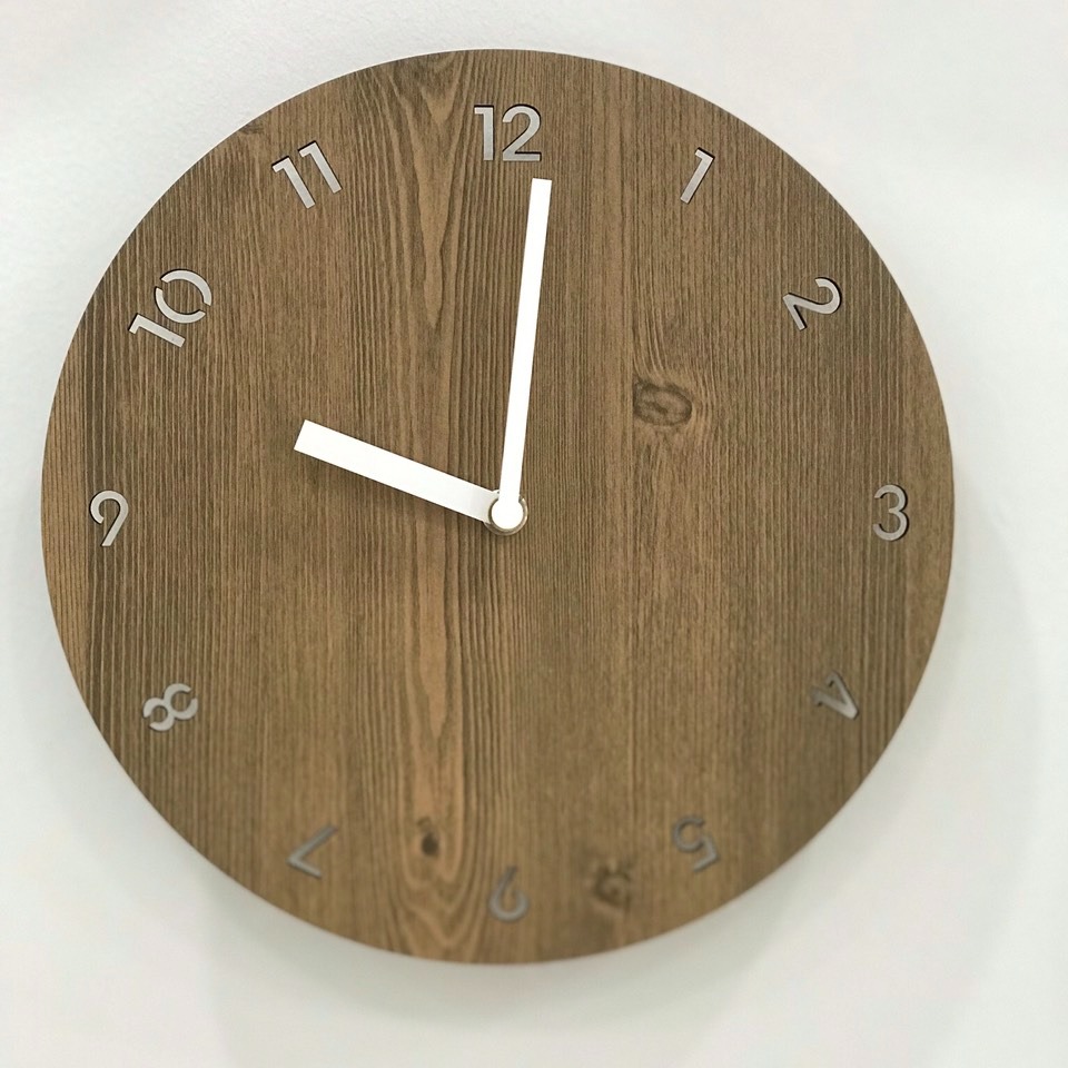 Đồng hồ treo tường, đồng hồ trang trí nhà cửa decor mọi không gian mặt gỗ Wall clock