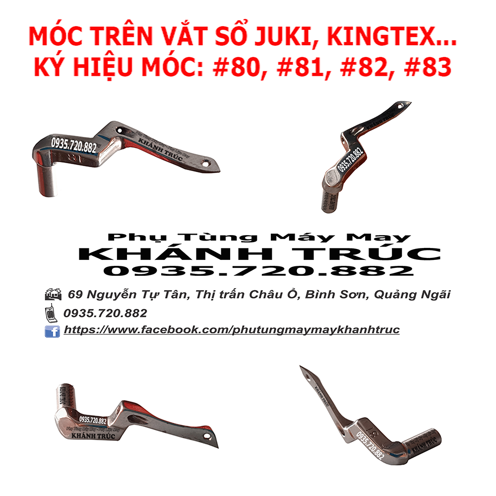 Móc trên máy vắt sổ công nghiệp JUKI MO2500
