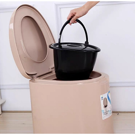 Bô vệ sinh, bô di động cho người già, người bệnh, bà bầu tiện lợi giao màu ngẫu nhiên