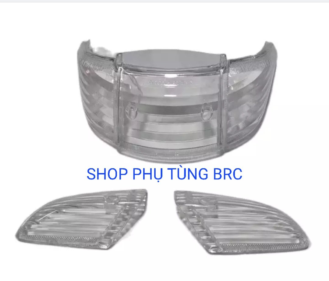 [ 1 bộ màu trắng] Combo chụp xi nhan trước, sau, chụp đèn hậu  màu TRẮNG xe WAVE nhỏ ( Wave ZX)