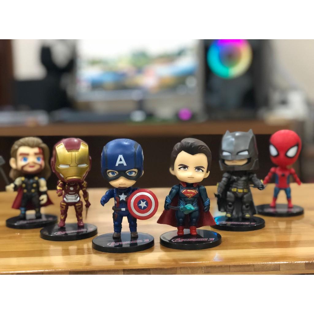 Mô Hình Nhân Vật Avenger Siêu Anh Hùng Chibi( Cả 6 Em )