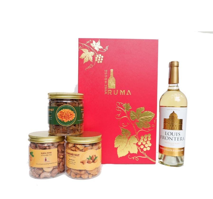 Set quà tặng doanh nghiệp Ruma vang trắng Pháp Louis 750 ml