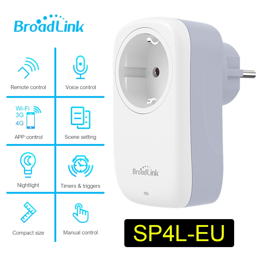 Ổ cắm thông minh wifi broadlink sp4l-eu 16a chính hãng mới 100% - bảo hành 12 tháng
