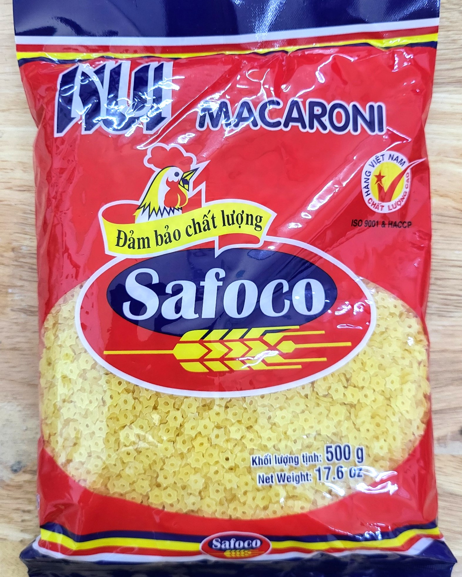 (gói SAO VÀNG 500g) NUI RAU CỦ HÌNH SAO SAFOCO Star Saphes Macaroni