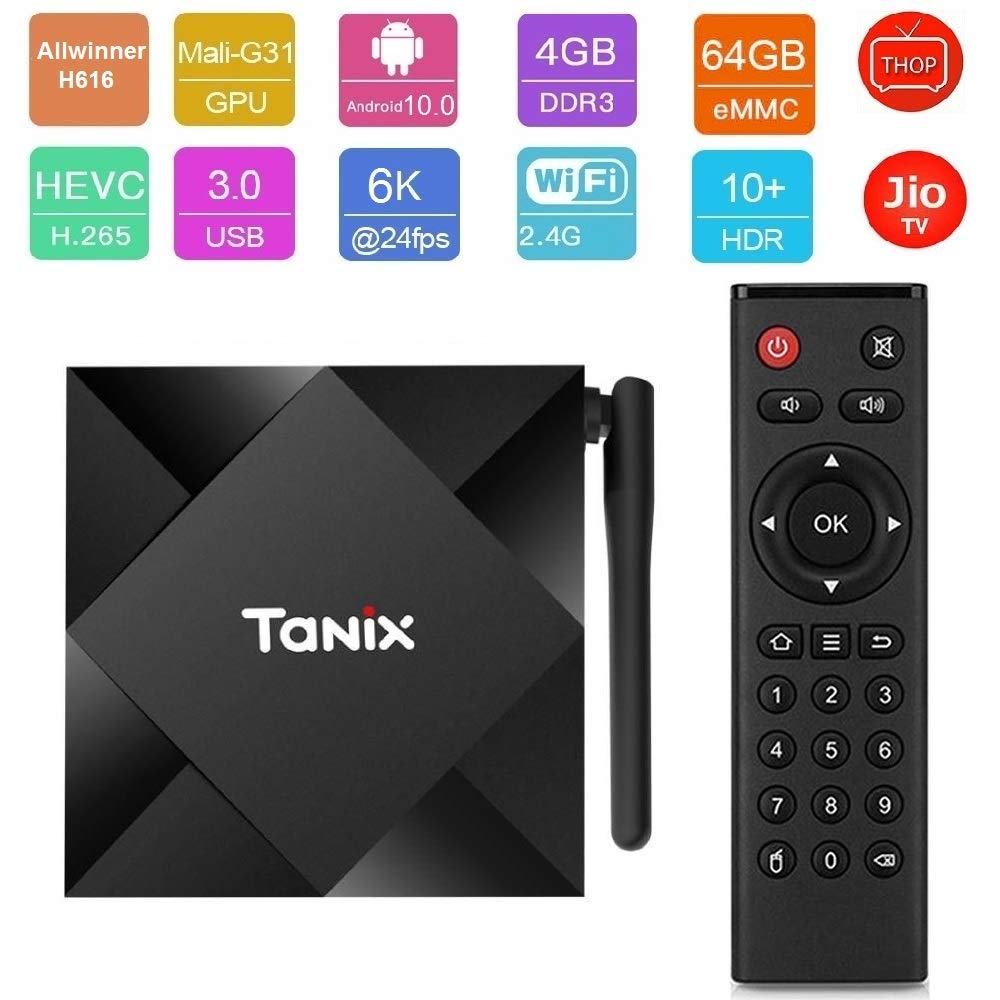 Android tv box tx6 ram 4gb rom 32gb, android 10 model 2024 bluetooth 5.2 , wifi 2 băng tần - hàng chính hãng