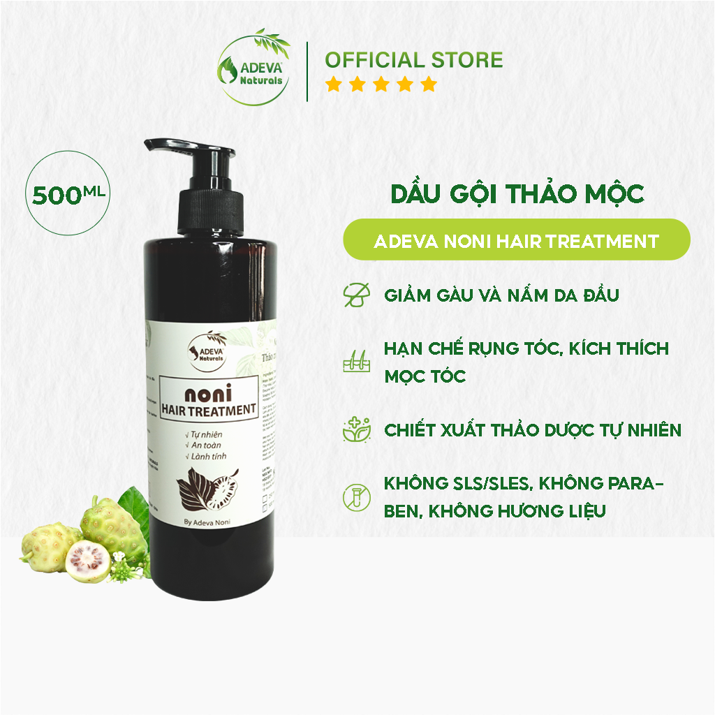 Dầu gội thảo mộc - adeva noni - ngăn ngừa rụng tóc, cho mái tóc thơm mềm - 250 ml
