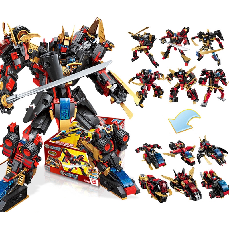 LEGO đồ chơi thông minh Xếp hình đồ chơi mô hình siêu nhân robot trí tuệ 6 trong 1 cho bé