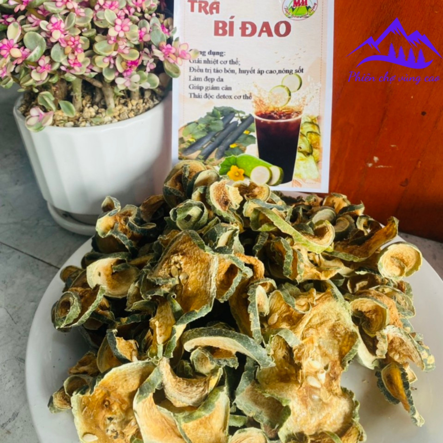 Trà bí đao khô, sấy lạnh gói 1kg loại 1, trà bí đao già thái lát. Trà cốt bí đao giảm cân, nấu trà bí đao, hạt chia, sương sáo