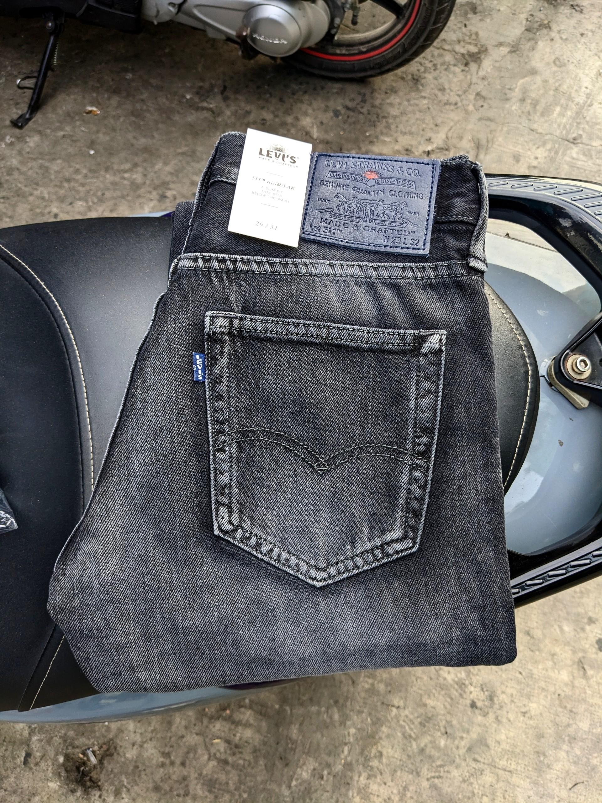 Quần jeans nam levis chất vải xịn bao bền màu ko bai rão form đứng