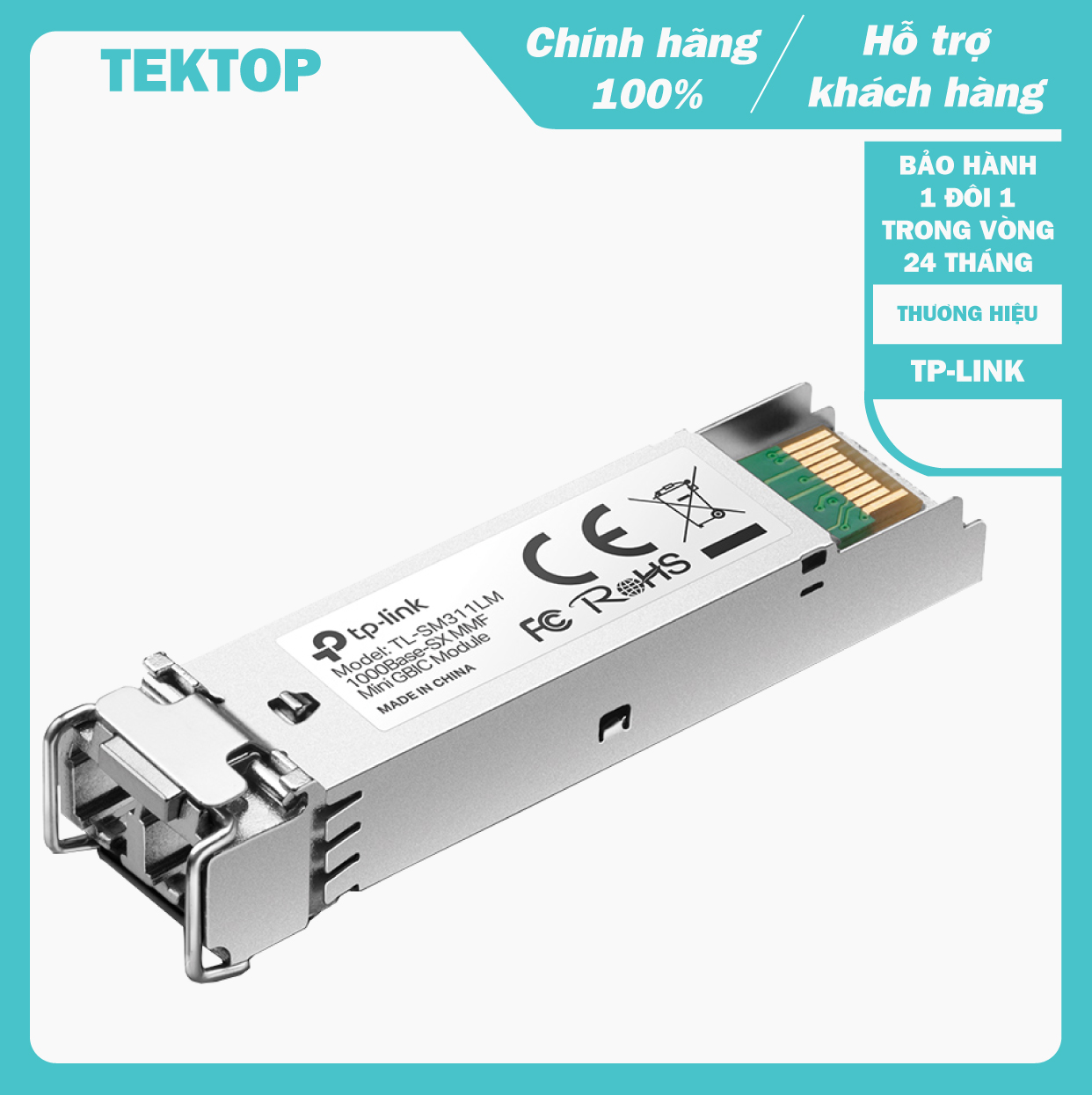 Module quang MiniGBIC nhiều chế độ TP-Link TL-SM311LM, gắn với thiết bị switch quản lý và thông minh