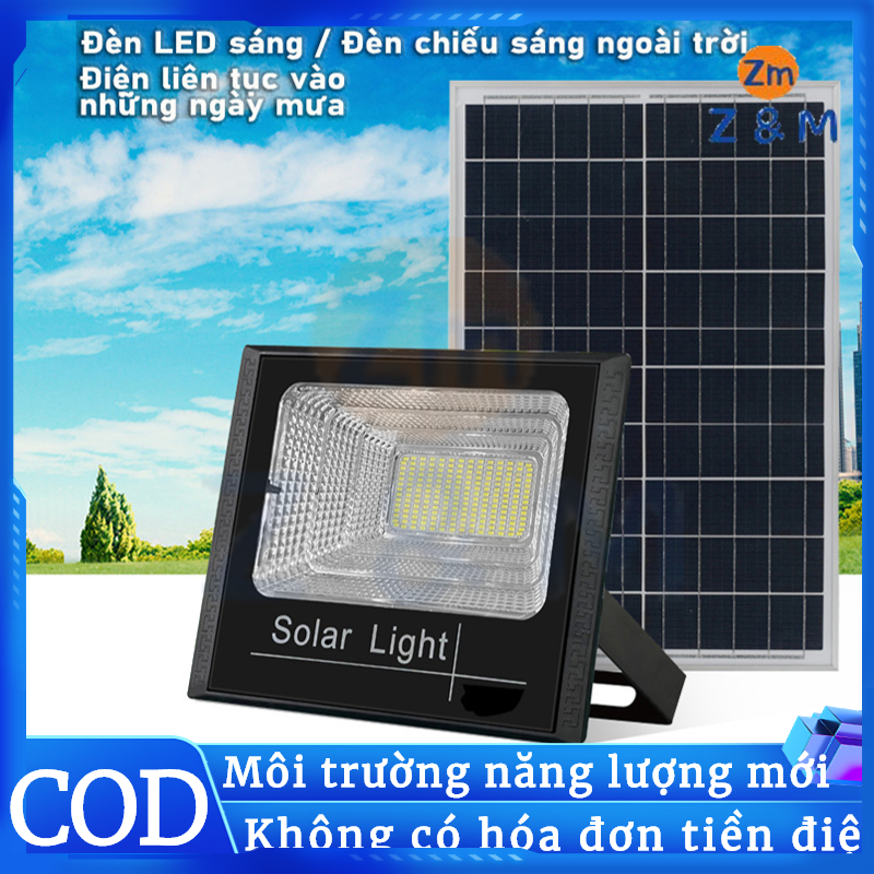 Đèn LED năng lượng mặt trời 25W 35W 80W 100W siêu sáng năng lượng mặt trời ánh sáng cầu thang nông thôn gia đình nông thôn ánh sáng mặt trời pin