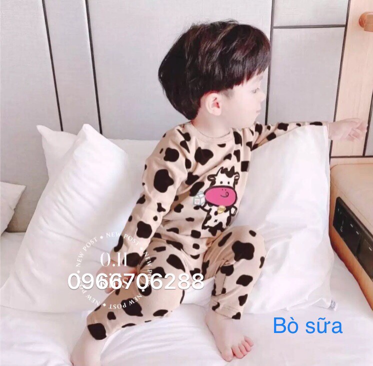 Bộ quần áo trẻ em dài tay thun cotton co dãn 4 chiều cho bé từ 0-5 tuổi bé trai/ bé gái