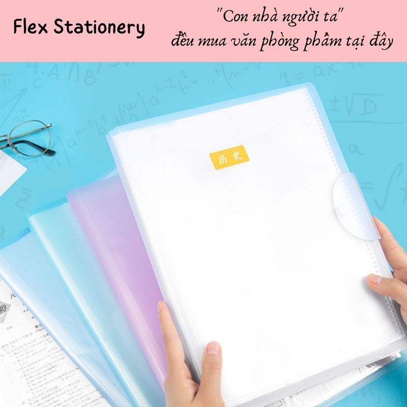 File đựng tài liệu, túi đựng đề thi, hồ sơ kích thước a3, a4 tiện dụng 20 bìa lá/ngăn