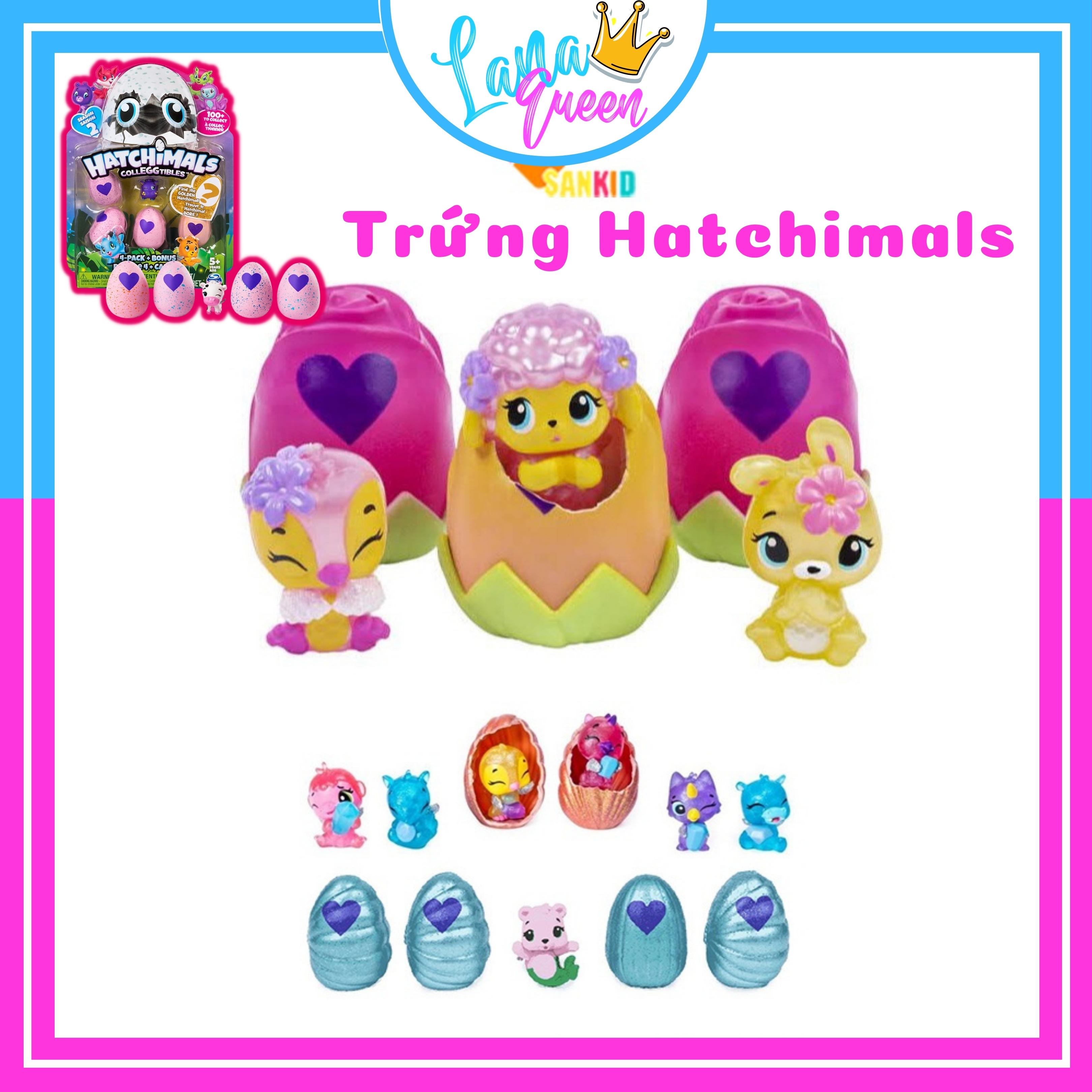 Trứng hatchimals các mùa cho bé vỉ trứng hatchimals tặng kèm link thú - lana queen