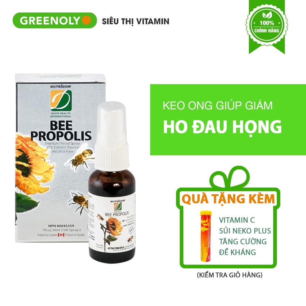 Keo Ong David Health Dạng Xịt Giảm Ho Đau Họng - Greenoly Việt Nam phân phối chính hãng