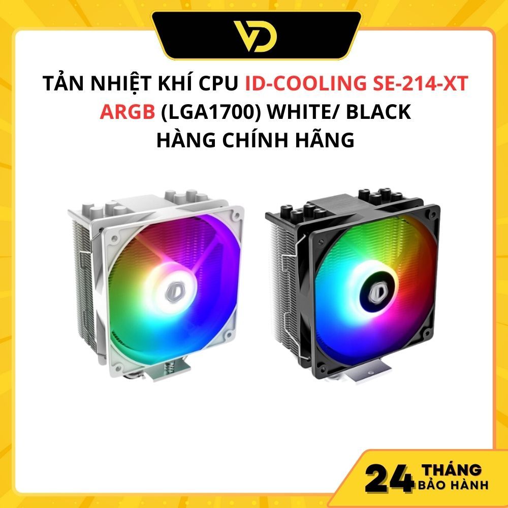 Tản nhiệt khí cpu id-cooling se-214-xt argb white/ black