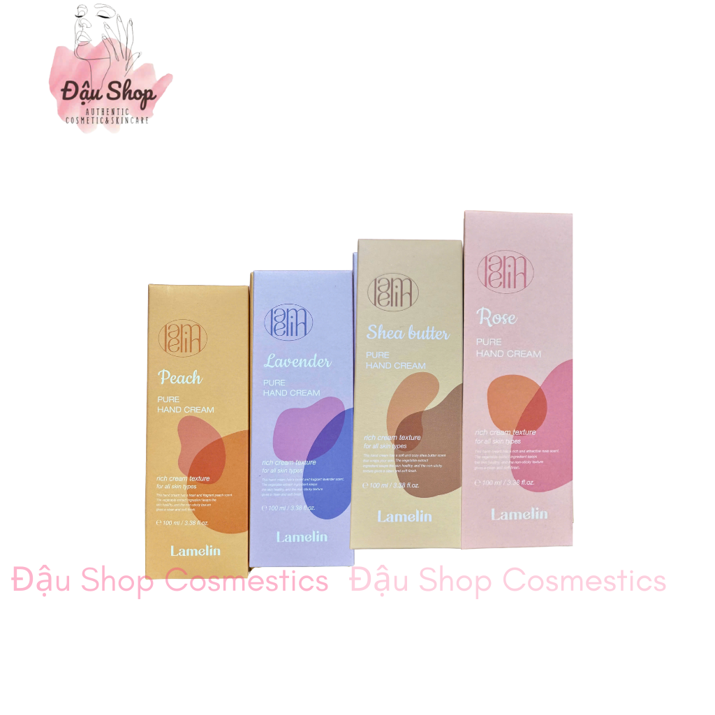Kem tay LAMELIN Pure Hand Cream 100ml dưỡng ẩm mềm mịn da tay – 4 mùi lựa chọn