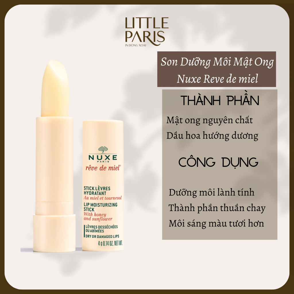 Son Dưỡng Môi Chống Nẻ NUXE Rêve de Miel Lip Moisturising Stick