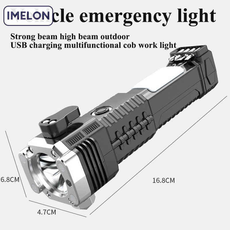 IMELON quả tặng miễn phí TOÀN CỬA HÀNG Đèn pin LED, ánh sáng mạnh, ánh sáng thiên văn, sạc USB ngoài trời, đèn làm việc lõi ngô đa chức năng, búa an toàn xe hơi