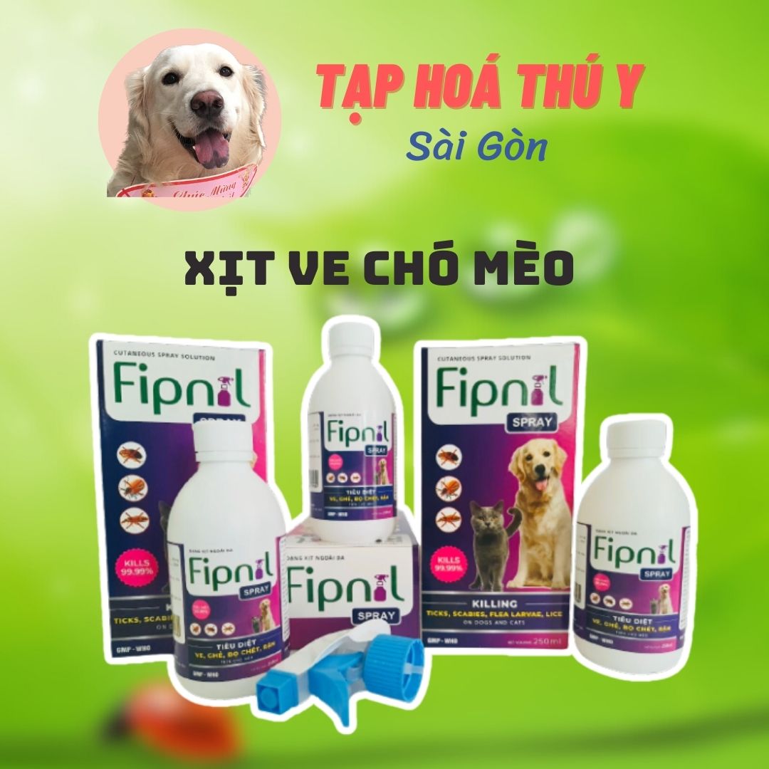 Fipnil spray dung dịch xịt ve, rận, bọ chét cho chó mèo thú cưng