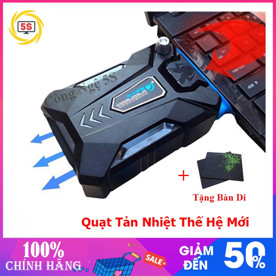 Quạt Tản Nhiệt-Quạt Hút Gió Laptop Coolcold ICE TRoll