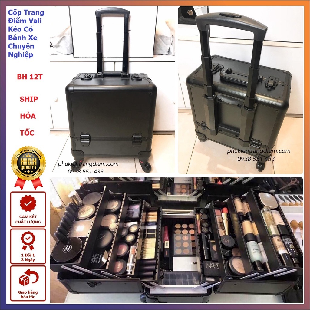 Bh 12t - cốp trang điểm vali kéo chuyên nghiệp sorise - cao cấp giá rẻ