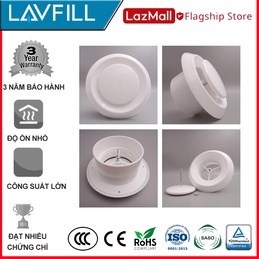 Nắp che đường ống, cửa gió ngăn côn trùng mặt phẳng LAVFILL LFVG-D (đủ kích thước)